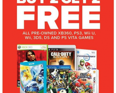 Game Stop: Buy 2 Get 2 FREE on Pre-Owned Games!