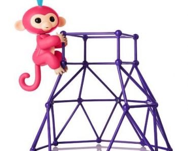 Fingerlings Jungle Gym Playset and Interactive Baby Monkey Aimee (Coral Pink with Blue Hair) – Only $5.67!