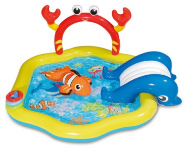 Summer Waves 6.4ft Inflatable Under the Sea Kiddie Swimming Pool with Slide Only $32.99! (Reg $62.99)