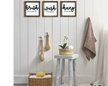 Ends tonight! Kohl’s 30% Off! Earn Kohl’s Cash! Spend Kohl’s Cash! Stack Codes! FREE Shipping! New View Wash Brush Hang Wall Decor 3-piece Set – Just $17.49!