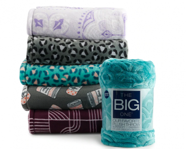 PREVIEW! Starts Tonight! Kohl’s 30% Off! Earn Kohl’s Cash! Stack Codes! FREE Shipping! The Big One Supersoft Plush Throw – Just $8.37!