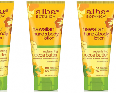 Alba Botanica Replenishing Cocoa Butter Hawaiian Hand & Body Lotion, 7 oz. Only $3.98 Shipped! Great Reviews!