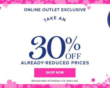 EXTRA 30% Off Already Reduced Prices at Vera Bradley Outlet!