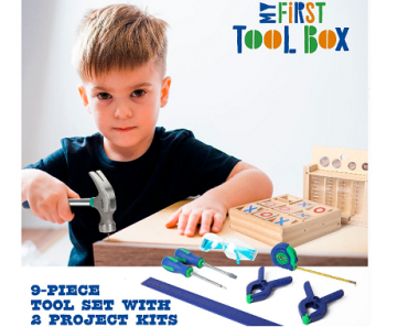 Create & Learn Children’s Tool Set with Box, Coin Bank, and Tic-Tac-Toe Only $14.99! (Reg. $25)
