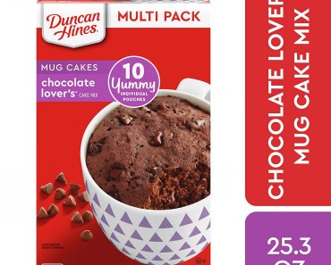 Duncan Hines Mug Cakes Chocolate Lovers Cake Mix (10 Individual 2.5 oz Pouches) – Only $5.21!