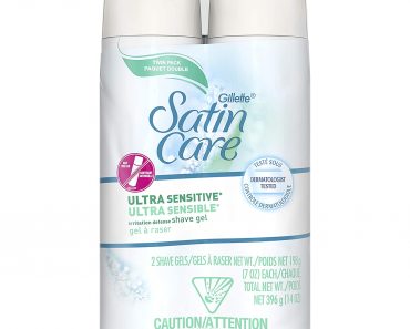 Gillette Satin Care Ultra Sensitive Women’s Shave Gel 2-pack Only $3.55!