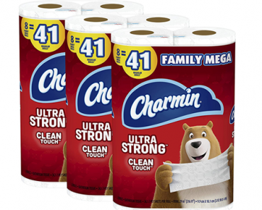 Charmin Ultra Strong Clean Touch Toilet Paper, 24 Family Mega Rolls = 123 Regular Rolls – $31.49!