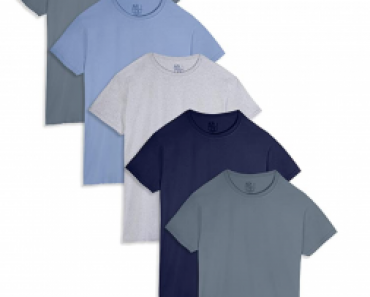 Fruit of the Loom Men’s Stay Tucked Crew T-Shirt 5-Pack $15.98!