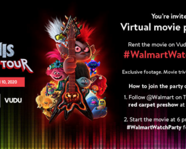 Trolls World Tour Virtual Movie Premier Friday April 10th! #WalmartWatchParty