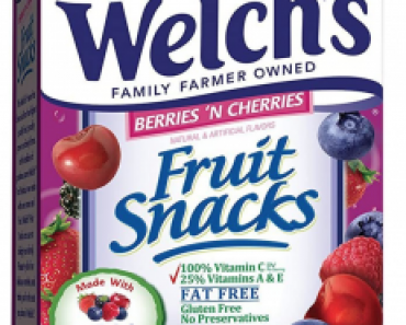 Welch’s Fruit Snacks, Berries ‘n Cherries, 40 Count Just $6.63 Shipped!