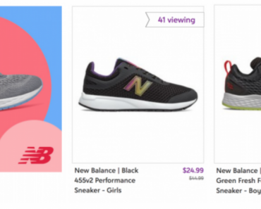 Zulily: New Balance Sneakers For Kid $24.99! 50% Off!
