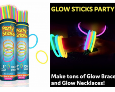 PartySticks Glow Sticks Bulk Party Favors 300pk with Connectors $18.95!
