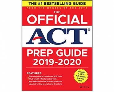 The Official ACT Prep Guide 2019-2020, (Book + 5 Practice Tests + Bonus Online Content) – Just $20.49!