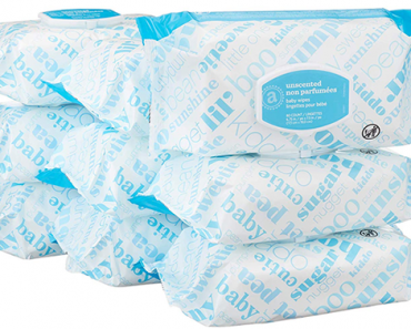 Amazon Elements Baby Wipes, Unscented, 480 Count in Flip-Top Packs – Just $12.49!