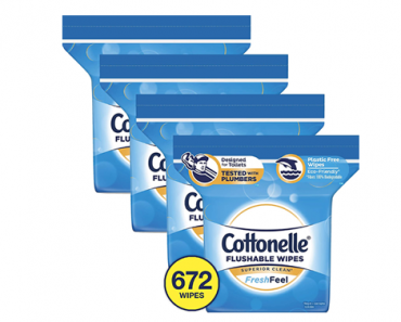 Cottonelle FreshFeel Flushable Wipes – 672 Wipes – Just $27.99!