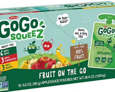 GoGo squeeZ Applesauce on the Go, Variety Pack (12 Pouches) Only $5.68 Shipped!