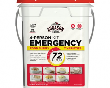 IN STOCK! Augason Farms 72-Hour 4-Person Emergency Food Storage Kit – $58.99!