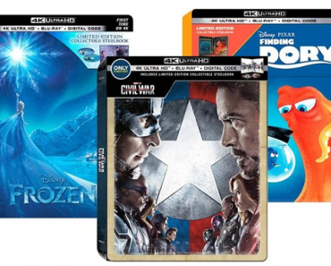 Disney 4K and Blu-ray SteelBooks for $9.99 or $14.99!