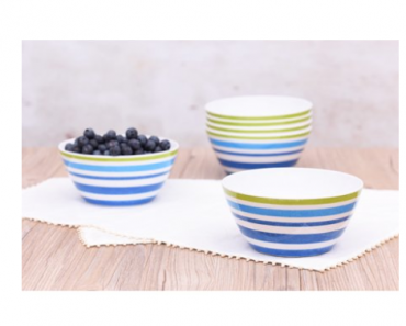 Mainstays Kids Melamine Blue Striped Bowls, Set of 6 Only $4.22! (Reg. $13) More Options Available!