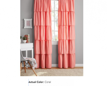Your Zone Ruffle Girls Bedroom Curtains Starting at Only $7.97! (Reg $16.48)