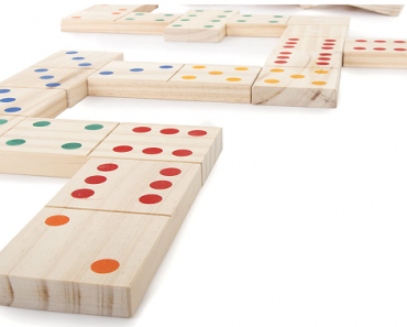 Hey! Play! Giant Wooden Dominoes Game Set (28 Pieces) Only $14.71!