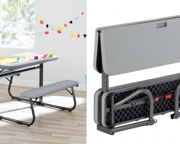 Your Zone Folding Kid’s Activity Table with Two Benches Only $59.00! (Reg $79.00)