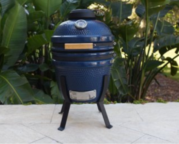Lifesmart Deen Brothers Series 15″ Blue Kamado Ceramic Grill Value Bundle Only $199 Shipped! (Reg. $400)