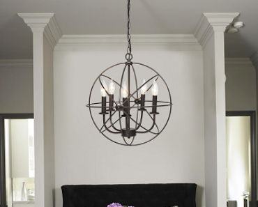 Best Choice Products Industrial Vintage Hanging Chandelier Only $68.99! (Reg $