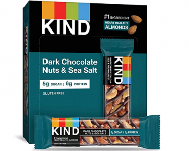 KIND Bars, Dark Chocolate Nuts & Sea Salt, Gluten Free (12 Count) Only $2.85 Shipped!