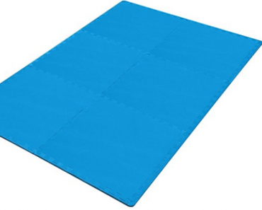 Everyday Essentials 1/2″ Thick Flooring Exercise Mats, 6 Piece, 24 Sq Ft Only $13.60! Great Reviews!