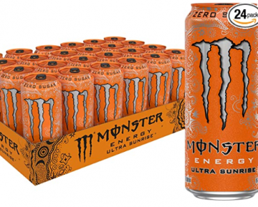 Monster Energy Ultra Sunrise, Sugar Free Energy Drink, 16 Ounce (Pack of 24) Only $25.64 Shipped!