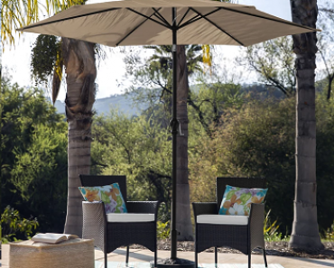 10ft Outdoor Steel Market Patio Umbrella with Tilt Only $46.99 Shipped!