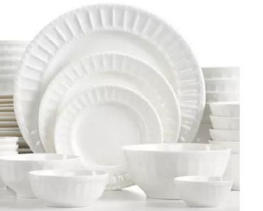 Gibson White Elements Paloma Embossed 42-Piece Set, Service for 6 Only $39.99 Shipped! (Reg. $120)