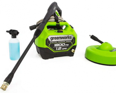Greenworks Cold Water Electric Pressure Washer Only $99.00! (Reg $178)