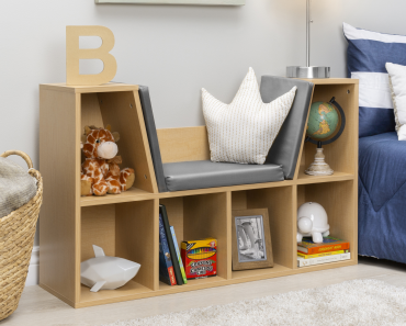 Best Choice Kids’ 6 Cubby Bookcase with Cushioned Reading Nook Only $90.00!