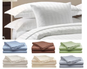 400 Thread Count 100% Cotton Sateen Dobby Sheets Only $24.99 Shipped! ALL Sizes Included!