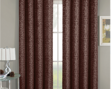 Fiorela Heavyweight Jacquard Drapes Floral Curtain Panels With Grommets Only $7!!