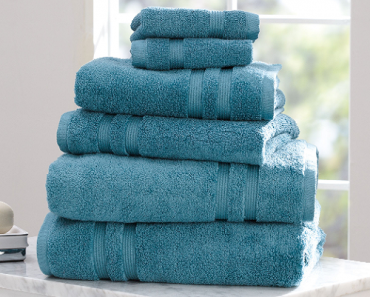 Mainstays Performance Solid 6-Piece Bath Towel Set (Multiple Color Options) Only $14.39!