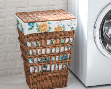 The Pioneer Woman Rose Shadow Maize Laundry Hamper Only $21.86! (Reg. $35)