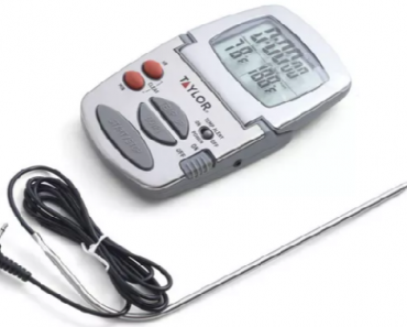 Taylor Gourmet Programmable Stainless Steel Probe Kitchen Thermometer with Timer Only $7.99! (Reg. $24)