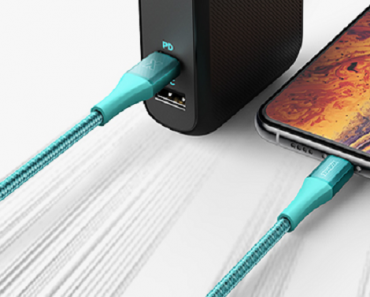 Xcentz 6 Foot Blue USB C to Lightning iPhone Charging Cable Only $9.99!