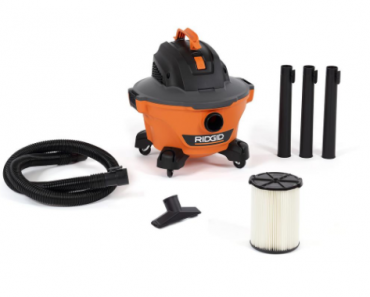 Ridgid 6 Gal. 3.5-Peak HP Wet/Dry Shop Vacuum with Filter, Hose and Accessories Only $39.97! (Reg. $50)