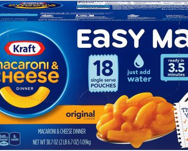 Kraft Easy Mac Microwavable Macaroni & Cheese (6.7oz Packets, Pack of 18) – Only $6.48!