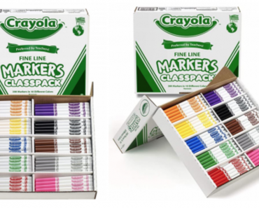Crayola Fine Line Markers, Back to School Supplies Classpack 200-Count $39.99!