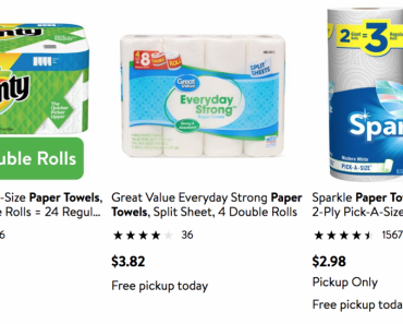 Paper Towels In Stock At Walmart! Bounty, Sparkle, & Great Value!