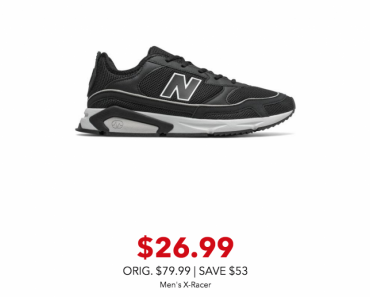 New Balance Men’s X Racer Lifestyle Shoes Just $26.99 Today Only! (Reg. $79.99)
