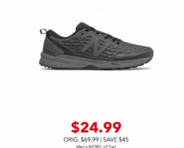 New Balance Men’s NITREL v3 Trail Running Shoes Just $24.99 Today Only! (Reg. $69.99)