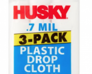 Husky Plastic Drop Cloth, 0.7 Mil, 3-Pack Just $3.88! (Reg. $6.20)