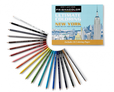 Prismacolor Premier Soft Core Pencils Coloring Book Kit – New York City, 20 Pencils + Coloring Book – Just $9.92!