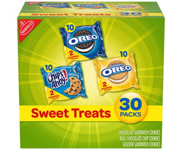 Nabisco Cookies Sweet Treats Variety Pack Cookies – Oreo, Chips Ahoy, & Golden Oreo – 30 Snack Pack – Just $6.32!